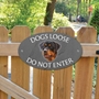 Picture of Rottweiler Dogs Loose, Do Not Enter Sign