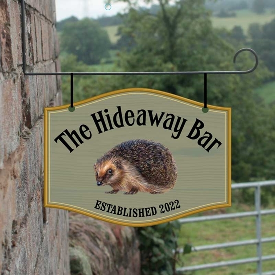 Picture of Personalised Hedgehog Hanging  Sign