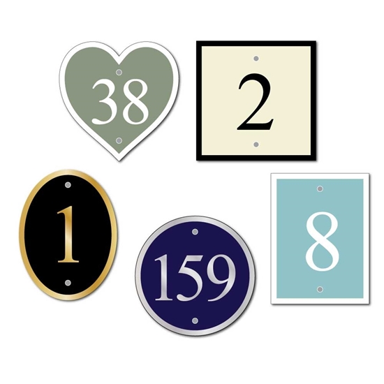 Picture of House Number Acrylic Front Door Plaque