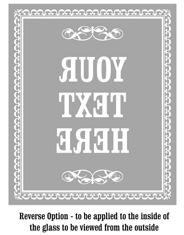 JAF Graphics. Traditional Home Bar Window Sticker