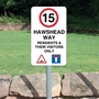 Picture of Driveway Speed Sign on Post
