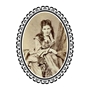 Picture of Outdoor Photo Grave Marker Plaque with ornate border