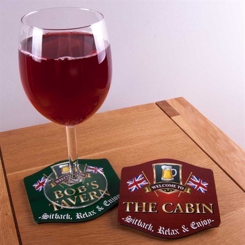 JAF Graphics. Personalised Beer Mats Coaster with pint logo