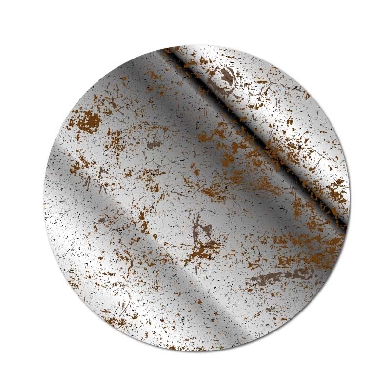 JAF Graphics. Rusty Style Outdoor Garden Mirror Round
