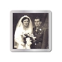 Picture of Outdoor Photo Grave Marker Plaque with border - Square