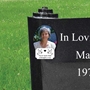 Picture of Outdoor Photo Grave Marker Plaque with Dove memorial