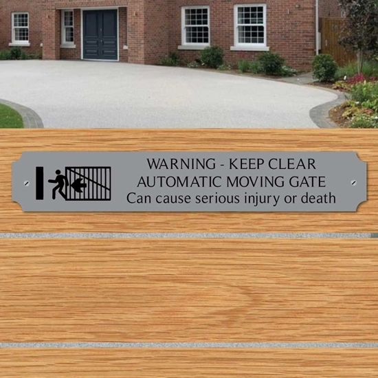 Picture of Keep Clear Automatic Gate Warning Sign
