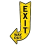 Picture of Vintage Style Exit Way Out Arrow