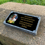 Picture of Outdoor Cremation Rose Memorial Grave Stone and Plaque