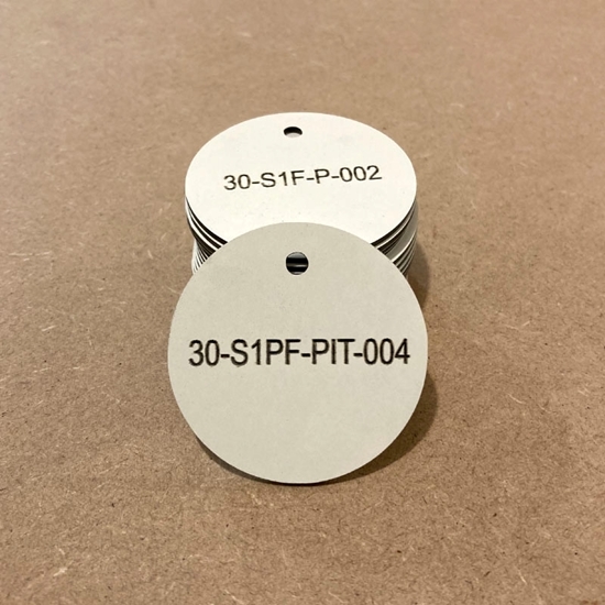 JAF Graphics. Round Engraved Disc Label Tags