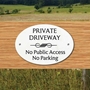 Picture of Private Driveway Oval sign