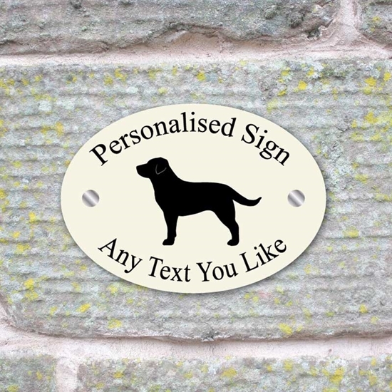 Picture of Labrador Dog House Sign Plaque