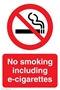 Picture of No smoking e-cigarettes sign