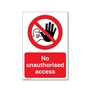 JAF Graphics. No unauthorised access sign