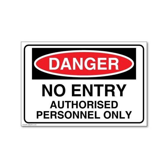 Picture of Danger No Entry Sign