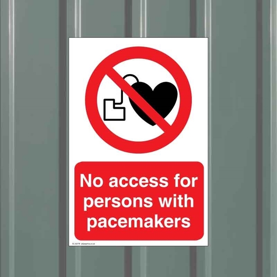 Picture of No Access Pacemaker safety sign