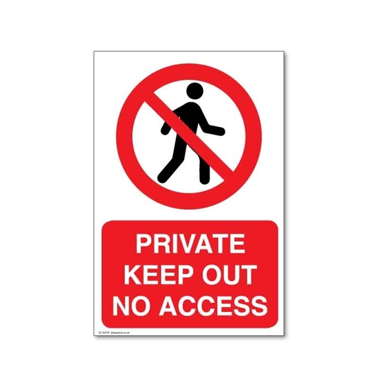 Picture of Private Keep Out No Access Sign