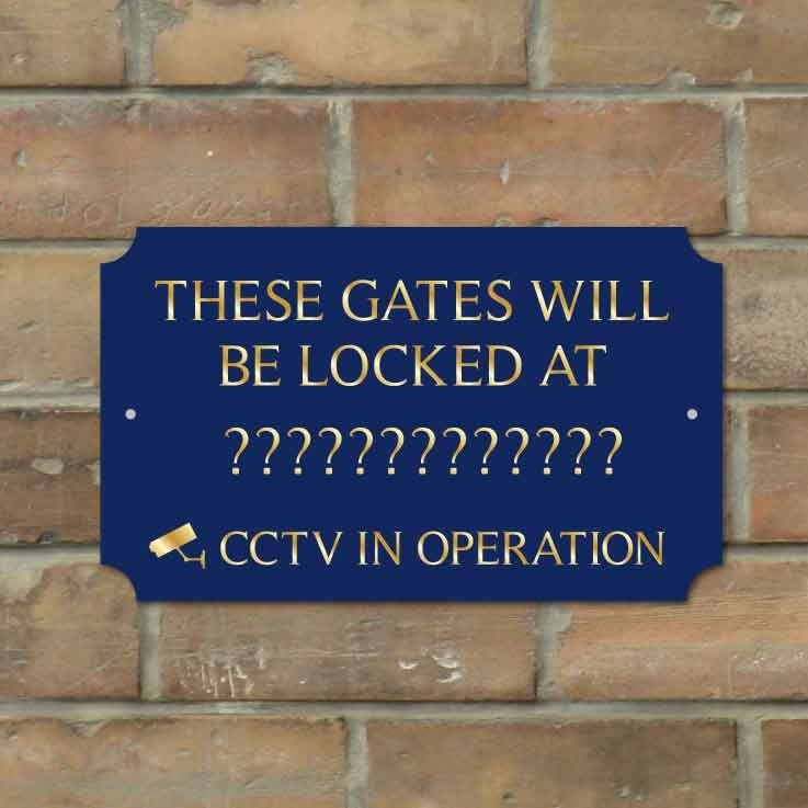 JAF Graphics. Robust Locked Gates Sign
