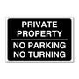 Picture of Private No Parking No Turning Sign