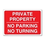 Picture of Private No Parking No Turning Sign