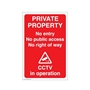 Picture of Private Land Keep Out CCTV Sign