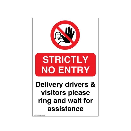 Picture of No Entry,  Ring to Enter Sign