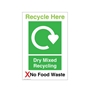 Picture of No Food Recycle Sign