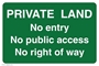 Picture of Private Land No Access Sign