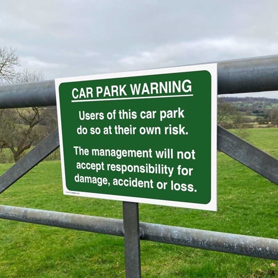 Picture of Users of this car park sign