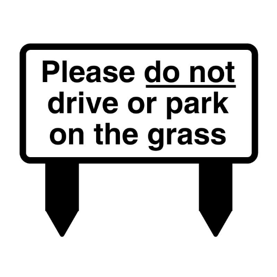 Picture of Do not park on the grass sign