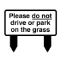 Picture of Do not park on the grass sign