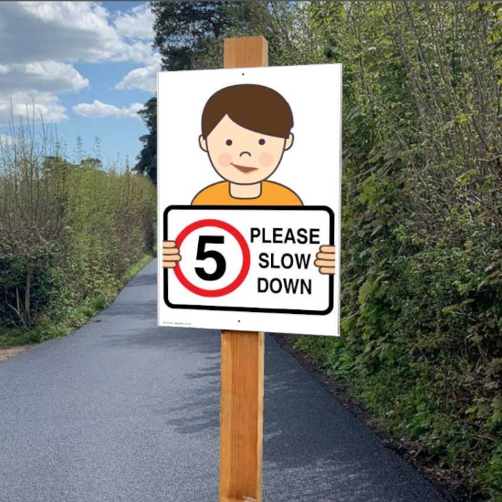 Picture of Child Speed Safety Sign