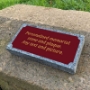 Picture of Outdoor Cremation Memorial Grave Stone and Plaque with  any text
