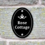 Picture of Oval portrait cottage  house sign