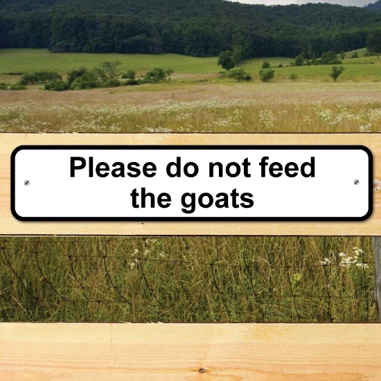 Picture of Please do not feed the goats sign