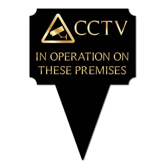 Picture of CCTV Sign on Stake