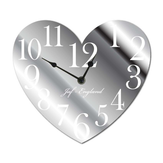 Picture of Vintage Mirror Heart Shaped Wall Clock