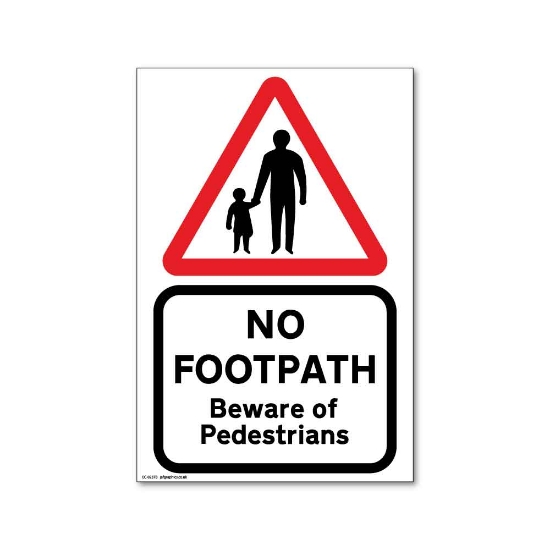 Picture of No Footpath Sign