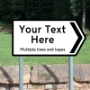 Picture of Pointing Direction Road Sign on Posts 