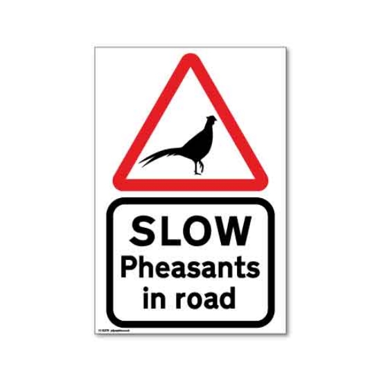 Picture of ECO PHEASANTS IN ROAD SIGN