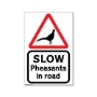 Picture of ECO PHEASANTS IN ROAD SIGN
