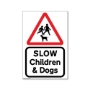 Picture of ECO Slow Children and dogs sign