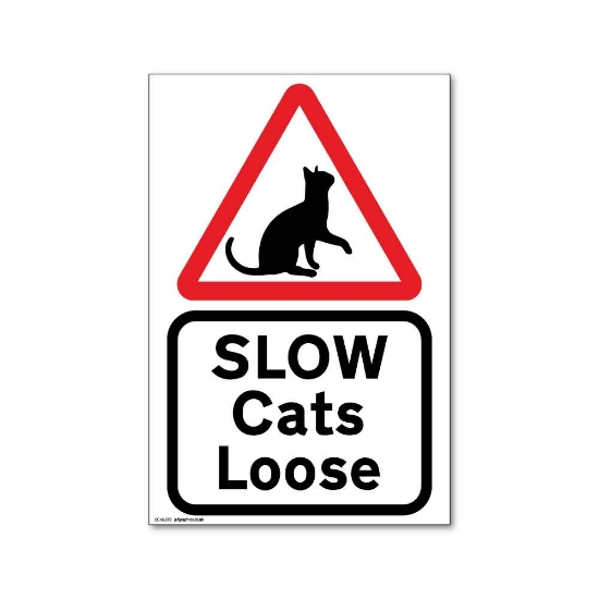 Picture of ECO Slow Loose Cats Sign