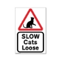 Picture of ECO Slow Loose Cats Sign