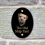 Picture of Border Terrier Oval house sign plaque.