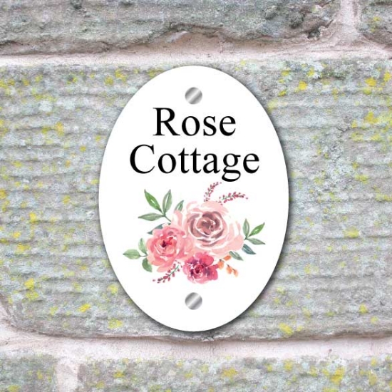 Picture of Rose country house sign plaque.
