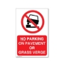 Picture of No Parking on Pavement or Grass Sign