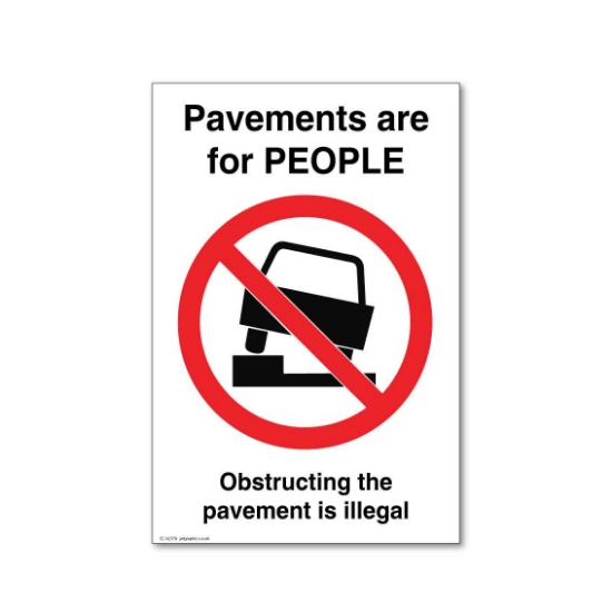 Picture of No Parking on Pavement Sign
