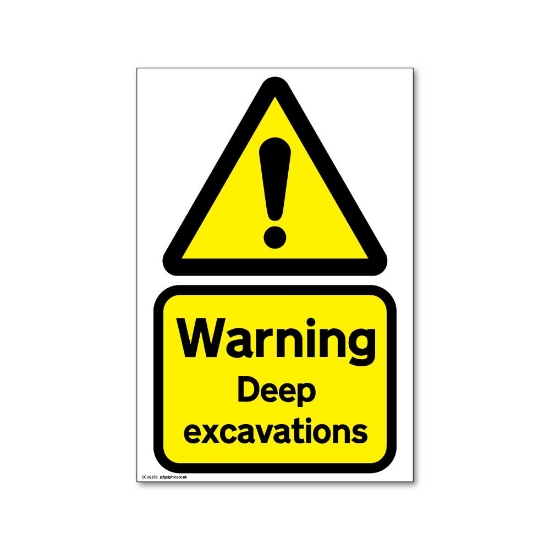 Picture of  Deep excavations Warning Sign