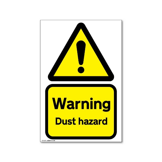 Picture of Dust hazard Warning Sign